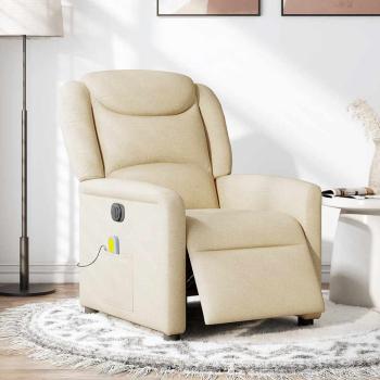 Massagesessel Elektrisch Creme Stoff