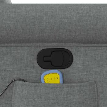 Massagesessel mit Aufstehhilfe Dunkelgrau Stoff