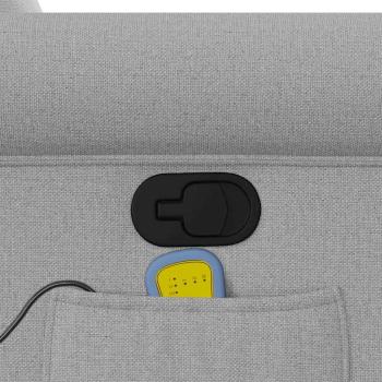 Massagesessel mit Aufstehhilfe Wolkengrau Stoff