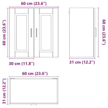 Küchen-Hängeschrank Porto Weiß Holzwerkstoff