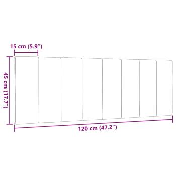 Kopfteil-Kissen Dunkelbraun 120 cm Stoff