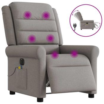 ARDEBO.de - Massagesessel Elektrisch Taupe Stoff