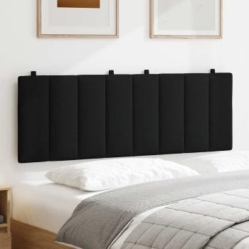 Kopfteil-Kissen Schwarz 140 cm Stoff