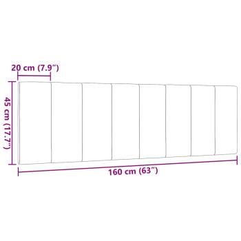 Kopfteil-Kissen Dunkelgrau 160 cm Stoff