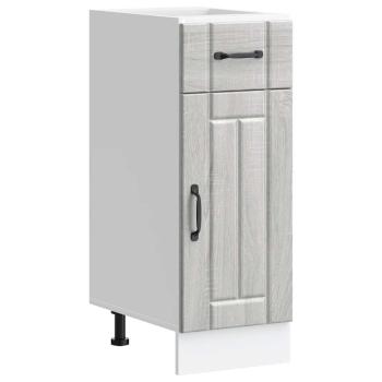 ARDEBO.de - Küchen-Unterschrank Lucca Grau Sonoma Holzwerkstoff