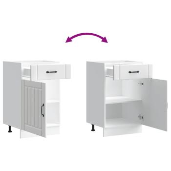 Küchen-Unterschrank Lucca Weiß Holzwerkstoff