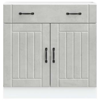 Küchen-Unterschrank Lucca Betongrau Holzwerkstoff