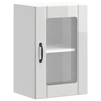 Küchen-Hängeschrank mit Glastür Lucca Hochglanz-Weiß