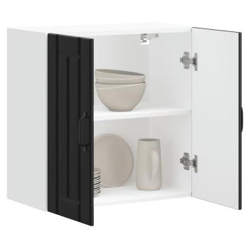 ARDEBO.de - Küchen-Hängeschrank Lucca Schwarz Holzwerkstoff