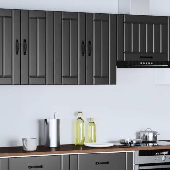 Küchen-Hängeschrank Lucca Schwarz Holzwerkstoff