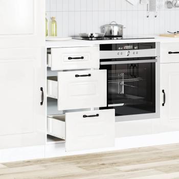 Küchenunterschrank Kalmar Hochglanz-Weiß Holzwerkstoff