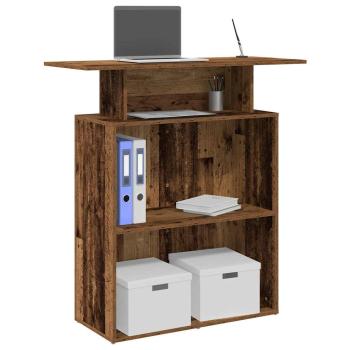 ARDEBO.de - Empfangstheke Altholz-Optik 100x40x104 cm Holzwerkstoff