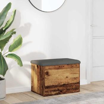 ARDEBO.de - Sitzbank mit Stauraum Altholz-Optik 62x42x45 cm Holzwerkstoff