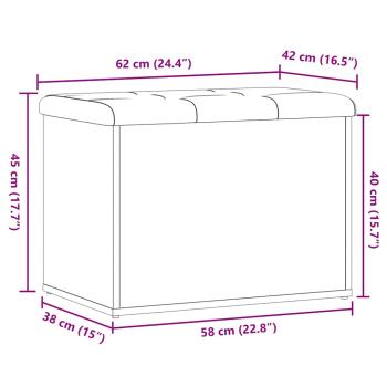 Sitzbank mit Stauraum Altholz-Optik 62x42x45 cm Holzwerkstoff