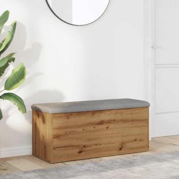 ARDEBO.de - Sitzbank mit Stauraum Artisan-Eiche 102x42x45 cm Holzwerkstoff