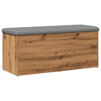 Sitzbank mit Stauraum Artisan-Eiche 102x42x45 cm Holzwerkstoff