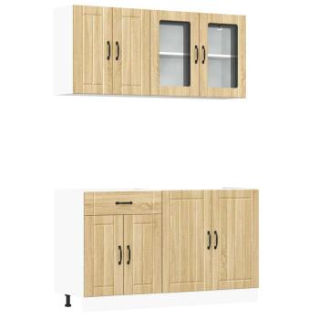 4-tlg. Küchenschrank-Set Kalmar Sonoma-Eiche Holzwerkstoff