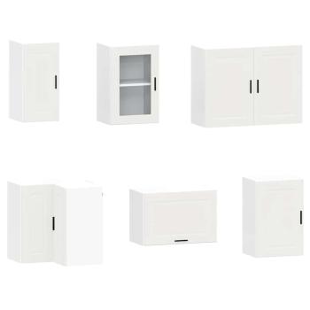 ARDEBO.de - 11-tlg. Küchenschrank-Set Porto Weiß Holzwerkstoff