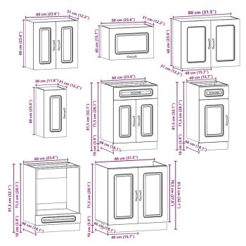 8-tlg. Küchenschrank-Set Kalmar Sonoma-Eiche Holzwerkstoff