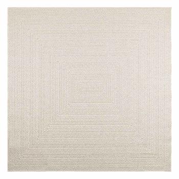 Teppich ZIZUR Creme 200x200 cm Jute-Optik Indoor und Outdoor