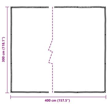 Transparente Plane mit Ösen 3x4 m Polyethylen