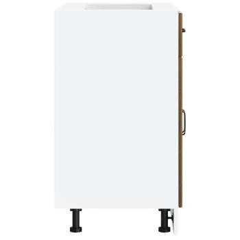 Küchen-Unterschrank Lucca Braun Eichen-Optik Holzwerkstoff