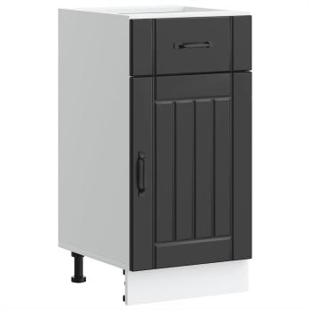 ARDEBO.de - Küchen-Unterschrank Lucca Schwarz Holzwerkstoff