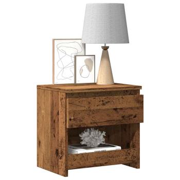 ARDEBO.de - Nachttisch Altholz-Optik 40x30x39 cm Holzwerkstoff