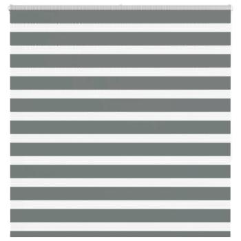 ARDEBO.de - Zebra Jalousie Dunkelgrau 145x150 cm Stoffbreite 140,9 cm