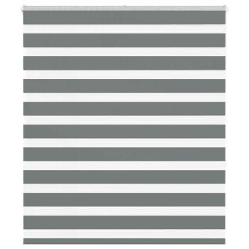 ARDEBO.de - Zebra Jalousie Dunkelgrau 130x150 cm Stoffbreite 125,9 cm
