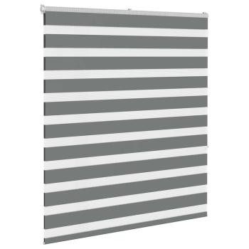 Zebra Jalousie Dunkelgrau 130x150 cm Stoffbreite 125,9 cm