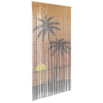ARDEBO.de - Insekten-Türvorhang Palmendruck 100x220 cm Bambus