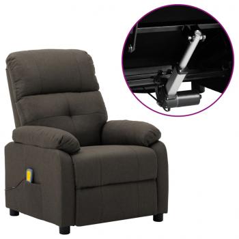 Massagesessel Elektrisch Taupe Stoff