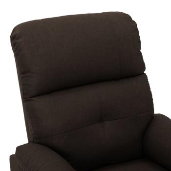 Massagesessel Elektrisch Dunkelbraun Stoff