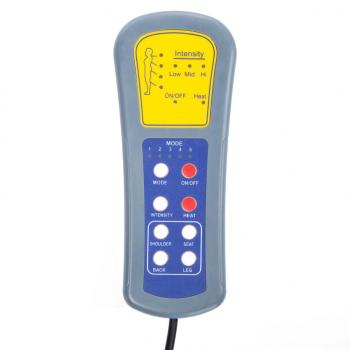 Massagesessel Elektrisch Hellgrau Stoff