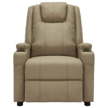Massagesessel Elektrisch Cappuccino-Braun Kunstleder