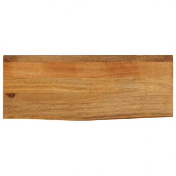 ARDEBO.de - Tischplatte mit Baumkante 90x40x2,5 cm Massivholz Mango