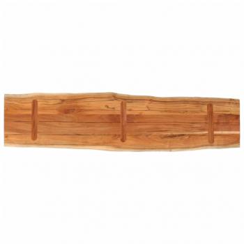 Tischplatte 180x40x3,8cm Rechteckig Massivholz Akazie Baumkante