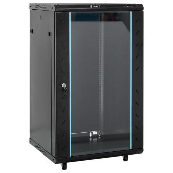 ARDEBO.de - 18U Netzwerkschrank 19" IP20 Schwarz 60x60x100 cm
