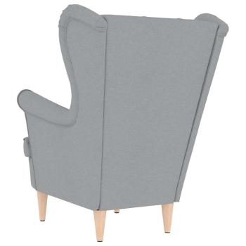 Sessel Hellgrau 74x84x100 cm Stoff