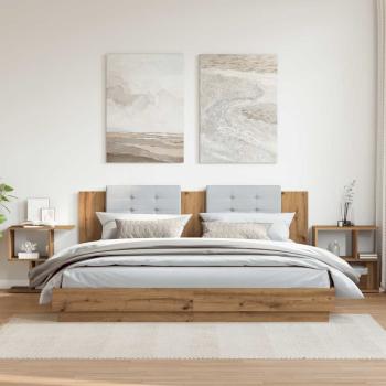 Nachttische 2 Stk. Artisan-Eiche 50x30x51,5 cm Holzwerkstoff