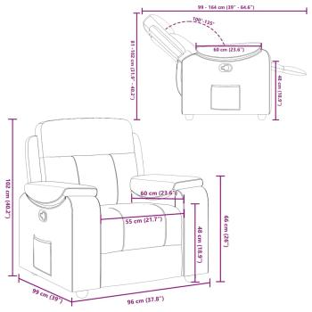 Relaxsessel Dunkelgrau Stoff