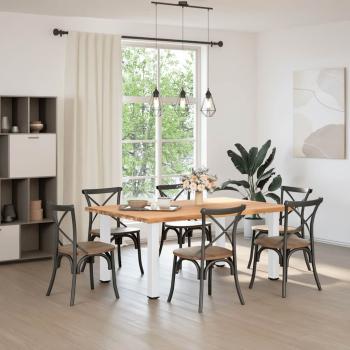 Esstisch Hellbraun 180x120x74 cm Massivholz Eiche Rechteckig