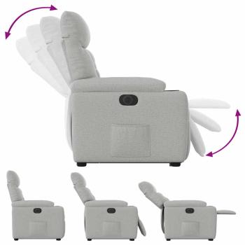 Relaxsessel mit Aufstehhilfe Elektrisch Wolkengrau Stoff