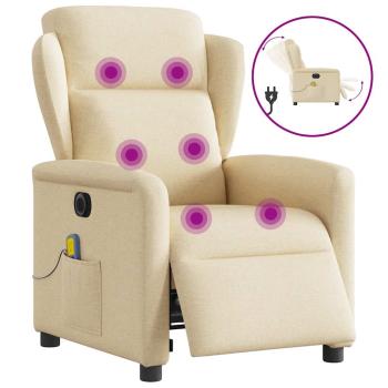 ARDEBO.de - Massagesessel Elektrisch Creme Stoff