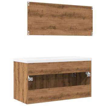 3-tlg. Badmöbel-Set Artisan-Eiche Holzwerkstoff