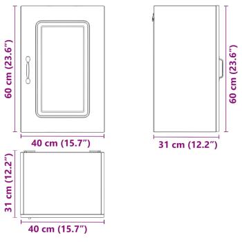 Küchen-Hängeschrank Kalmar Schwarz Holzwerkstoff