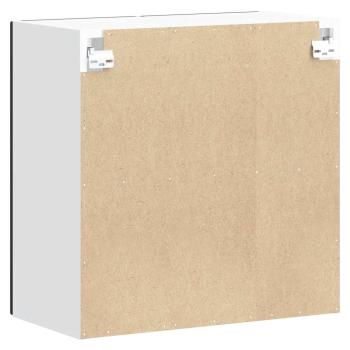 Küchen-Hängeschrank mit Glastür Lucca Schwarz Holzwerkstoff