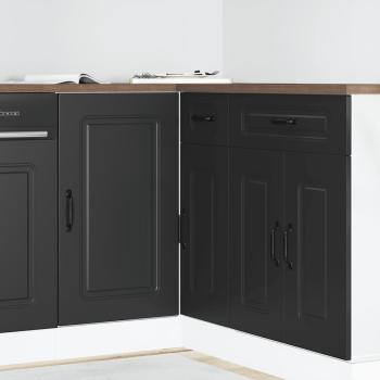 ARDEBO.de - Küchenunterschrank Kalmar Schwarz Holzwerkstoff