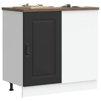 Küchenunterschrank Kalmar Schwarz Holzwerkstoff